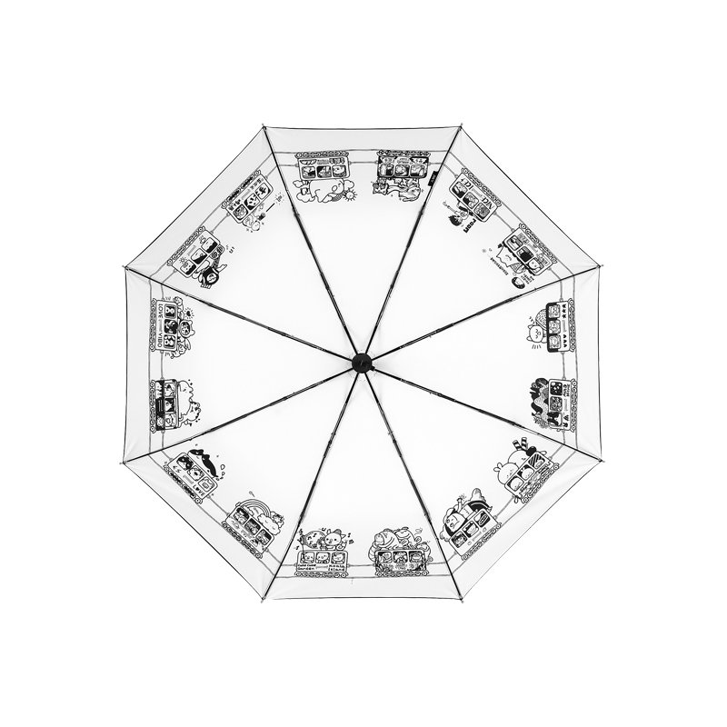 MissRain小火车雨伞 创意太阳伞 晴雨两用 黑胶遮阳伞